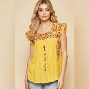 Savanna Jane Floral Embroidered Top